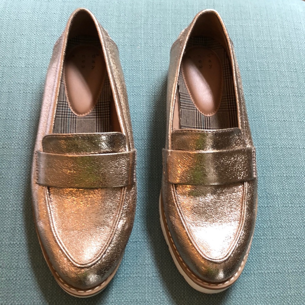 Gold Loafers